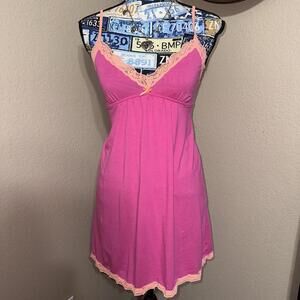 Y2K Xhilaration Pink and Orange lace trim slip dress